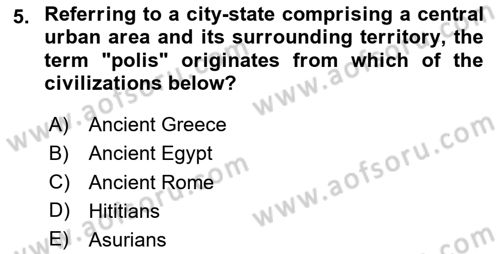 Local Governance Dersi 2024 - 2025 Yılı (Vize) Ara Sınav Soruları 5. Soru