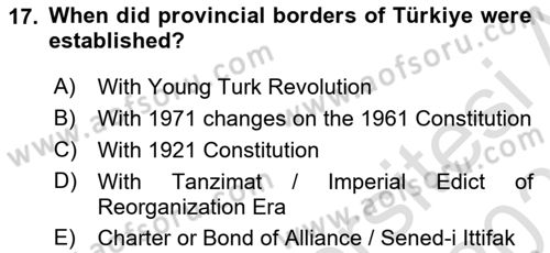Local Governance Dersi 2025 - 2026 Yılı Yaz Okulu Sınav Soruları 17. Soru
