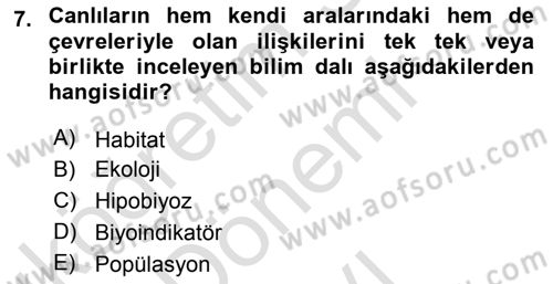 Temel Veteriner Parazitoloji Dersi 2015 - 2016 Yılı (Final) Dönem Sonu Sınav Soruları 7. Soru
