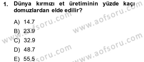 Temel Zootekni Dersi 2014 - 2015 Yılı (Vize) Ara Sınavı 1. Soru