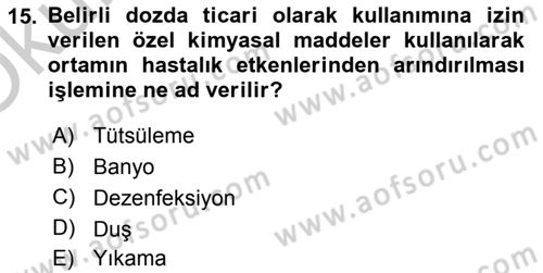 Temel Zootekni Dersi 2018 - 2019 Yılı Yaz Okulu Sınavı 15. Soru