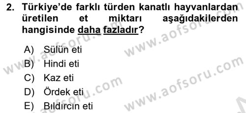 Temel Zootekni Dersi 2021 - 2022 Yılı Yaz Okulu Sınavı 2. Soru