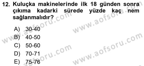 Temel Zootekni Dersi 2022 - 2023 Yılı Yaz Okulu Sınavı 12. Soru