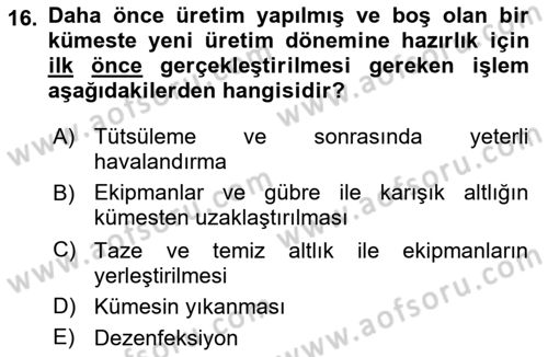 Temel Zootekni Dersi 2022 - 2023 Yılı Yaz Okulu Sınavı 16. Soru