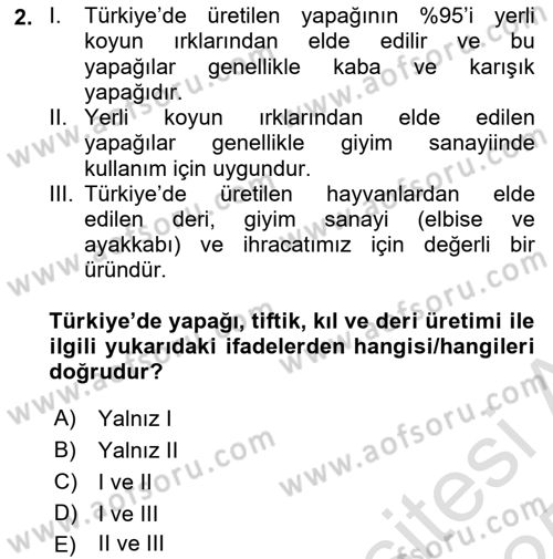 Temel Zootekni Dersi 2024 - 2025 Yılı Yaz Okulu Sınav Soruları 2. Soru