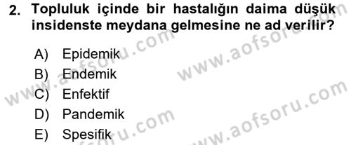 Hijyen ve Sanitasyon Dersi 2015 - 2016 Yılı (Final) Dönem Sonu Sınav Soruları 2. Soru