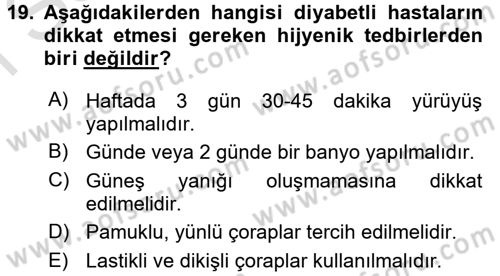 Hijyen ve Sanitasyon Dersi 2016 - 2017 Yılı (Final) Dönem Sonu Sınav Soruları 19. Soru