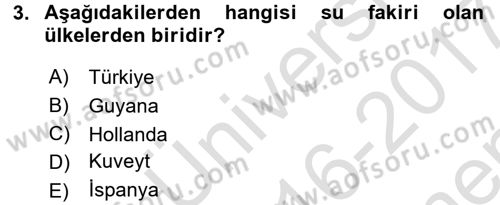 Hijyen ve Sanitasyon Dersi 2016 - 2017 Yılı (Final) Dönem Sonu Sınav Soruları 3. Soru