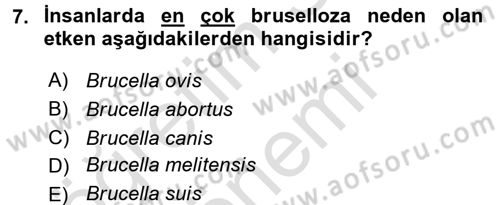 Hijyen ve Sanitasyon Dersi 2016 - 2017 Yılı (Final) Dönem Sonu Sınav Soruları 7. Soru