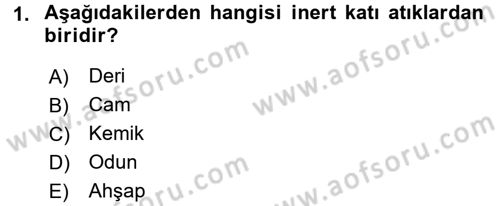 Hijyen ve Sanitasyon Dersi 2017 - 2018 Yılı 3 Ders Sınav Soruları 1. Soru