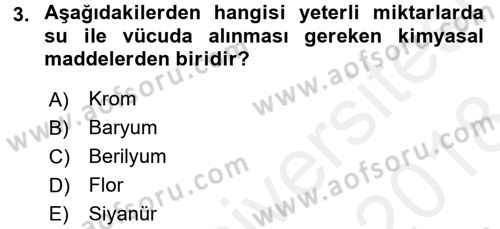Hijyen ve Sanitasyon Dersi 2017 - 2018 Yılı (Final) Dönem Sonu Sınav Soruları 3. Soru