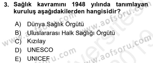 Hijyen ve Sanitasyon Dersi 2018 - 2019 Yılı (Final) Dönem Sonu Sınav Soruları 3. Soru