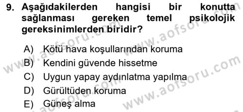 Hijyen ve Sanitasyon Dersi 2021 - 2022 Yılı (Final) Dönem Sonu Sınav Soruları 9. Soru