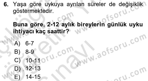 Hijyen ve Sanitasyon Dersi 2022 - 2023 Yılı Yaz Okulu Sınav Soruları 6. Soru