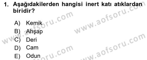 Hijyen ve Sanitasyon Dersi 2023 - 2024 Yılı (Final) Dönem Sonu Sınav Soruları 1. Soru