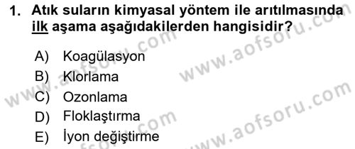 Hijyen ve Sanitasyon Dersi 2024 - 2025 Yılı (Vize) Ara Sınav Soruları 1. Soru