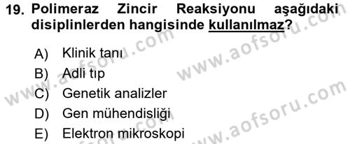 Temel Veteriner Genetik Dersi 2015 - 2016 Yılı (Final) Dönem Sonu Sınav Soruları 19. Soru