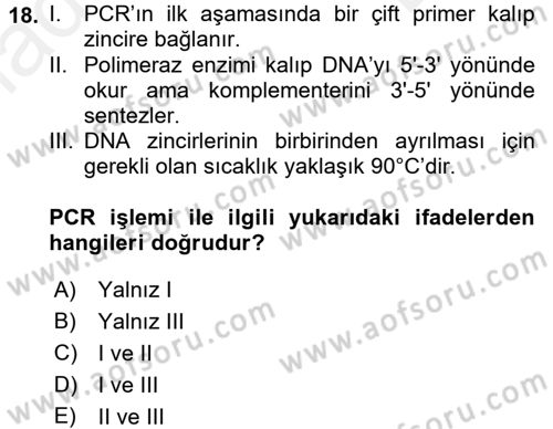 Temel Veteriner Genetik Dersi 2016 - 2017 Yılı (Final) Dönem Sonu Sınav Soruları 18. Soru