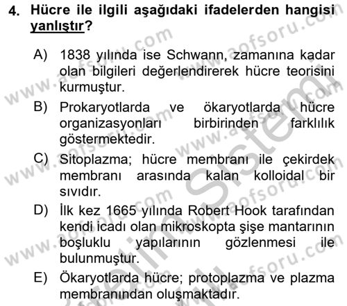 Temel Veteriner Genetik Dersi 2018 - 2019 Yılı Yaz Okulu Sınavı 4. Soru