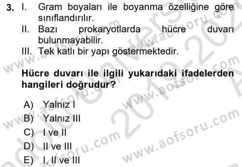 Temel Veteriner Genetik Dersi 2019 - 2020 Yılı (Vize) Ara Sınav Soruları 3. Soru