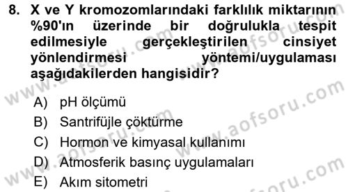 Temel Veteriner Genetik Dersi 2024 - 2025 Yılı (Final) Dönem Sonu Sınav Soruları 8. Soru