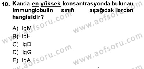 Temel Veteriner Mikrobiyoloji ve İmmünoloji Dersi 2013 - 2014 Yılı (Final) Dönem Sonu Sınav Soruları 10. Soru