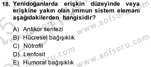 Temel Veteriner Mikrobiyoloji ve İmmünoloji Dersi 2014 - 2015 Yılı Tek Ders Sınav Soruları 18. Soru