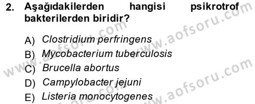 Temel Veteriner Mikrobiyoloji ve İmmünoloji Dersi 2014 - 2015 Yılı Tek Ders Sınav Soruları 2. Soru