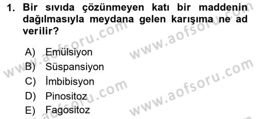 Temel Veteriner Fizyoloji Dersi 2018 - 2019 Yılı Yaz Okulu Sınav Soruları 1. Soru