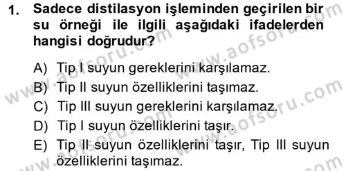 Veteriner Laboratuvar Teknikleri ve Prensipleri Dersi 2013 - 2014 Yılı (Vize) Ara Sınav Soruları 1. Soru