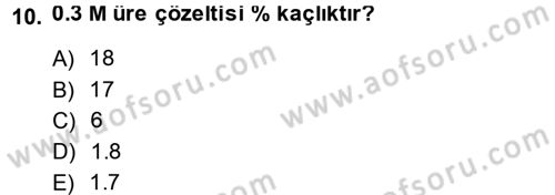 Veteriner Laboratuvar Teknikleri ve Prensipleri Dersi 2013 - 2014 Yılı (Vize) Ara Sınav Soruları 10. Soru