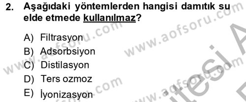 Veteriner Laboratuvar Teknikleri ve Prensipleri Dersi 2013 - 2014 Yılı (Vize) Ara Sınav Soruları 2. Soru