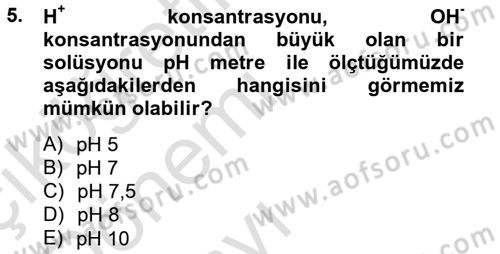Veteriner Laboratuvar Teknikleri ve Prensipleri Dersi 2013 - 2014 Yılı Tek Ders Sınav Soruları 5. Soru
