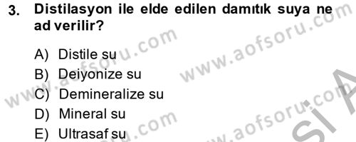 Veteriner Laboratuvar Teknikleri ve Prensipleri Dersi 2014 - 2015 Yılı (Vize) Ara Sınav Soruları 3. Soru