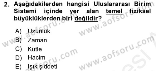 Veteriner Laboratuvar Teknikleri ve Prensipleri Dersi 2015 - 2016 Yılı (Vize) Ara Sınav Soruları 2. Soru