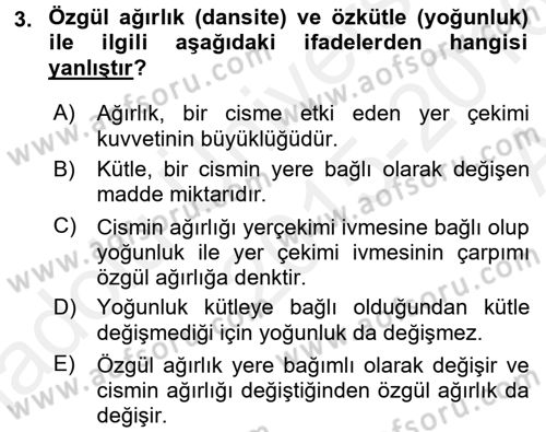Veteriner Laboratuvar Teknikleri ve Prensipleri Dersi 2015 - 2016 Yılı (Vize) Ara Sınav Soruları 3. Soru