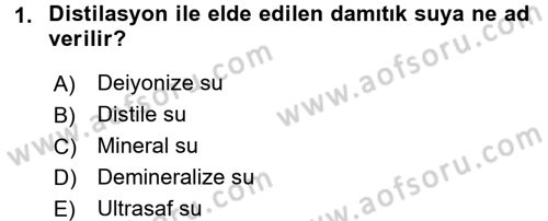 Veteriner Laboratuvar Teknikleri ve Prensipleri Dersi 2015 - 2016 Yılı Tek Ders Sınav Soruları 1. Soru