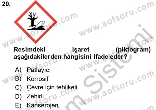Veteriner Laboratuvar Teknikleri ve Prensipleri Dersi 2016 - 2017 Yılı 3 Ders Sınav Soruları 20. Soru