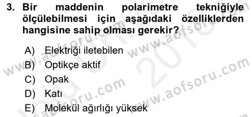 Veteriner Laboratuvar Teknikleri ve Prensipleri Dersi 2017 - 2018 Yılı 3 Ders Sınav Soruları 3. Soru