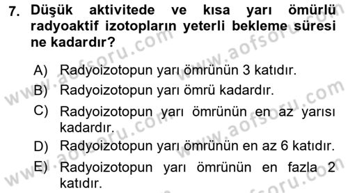 Veteriner Laboratuvar Teknikleri ve Prensipleri Dersi 2017 - 2018 Yılı 3 Ders Sınav Soruları 7. Soru