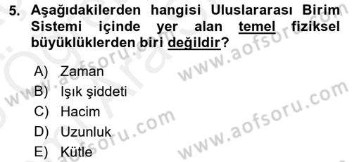 Veteriner Laboratuvar Teknikleri ve Prensipleri Dersi 2017 - 2018 Yılı (Vize) Ara Sınav Soruları 5. Soru