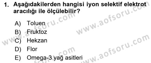 Veteriner Laboratuvar Teknikleri ve Prensipleri Dersi 2017 - 2018 Yılı (Final) Dönem Sonu Sınav Soruları 1. Soru