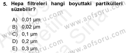 Veteriner Laboratuvar Teknikleri ve Prensipleri Dersi 2018 - 2019 Yılı (Vize) Ara Sınav Soruları 5. Soru