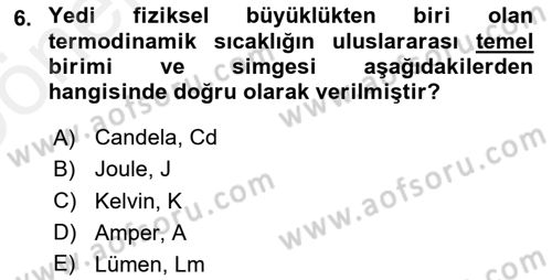 Veteriner Laboratuvar Teknikleri ve Prensipleri Dersi 2018 - 2019 Yılı (Vize) Ara Sınav Soruları 6. Soru