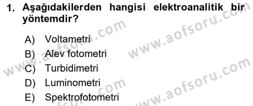 Veteriner Laboratuvar Teknikleri ve Prensipleri Dersi 2018 - 2019 Yılı (Final) Dönem Sonu Sınav Soruları 1. Soru