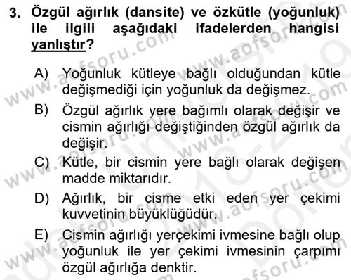 Veteriner Laboratuvar Teknikleri ve Prensipleri Dersi 2018 - 2019 Yılı (Final) Dönem Sonu Sınav Soruları 3. Soru