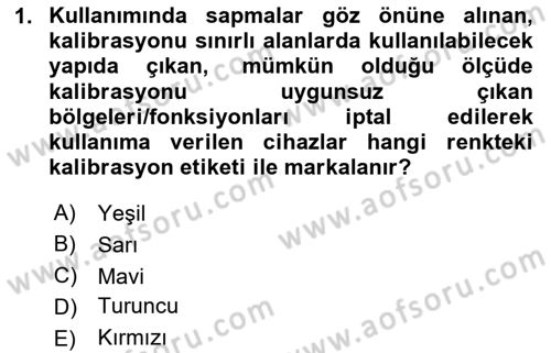 Veteriner Laboratuvar Teknikleri ve Prensipleri Dersi 2020 - 2021 Yılı Yaz Okulu Sınav Soruları 1. Soru