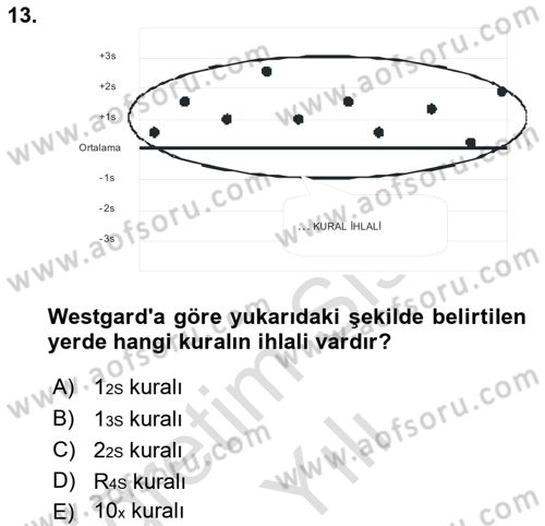 Veteriner Laboratuvar Teknikleri ve Prensipleri Dersi 2020 - 2021 Yılı Yaz Okulu Sınav Soruları 13. Soru