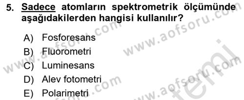 Veteriner Laboratuvar Teknikleri ve Prensipleri Dersi 2021 - 2022 Yılı (Final) Dönem Sonu Sınav Soruları 5. Soru
