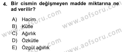 Veteriner Laboratuvar Teknikleri ve Prensipleri Dersi 2021 - 2022 Yılı Yaz Okulu Sınav Soruları 4. Soru